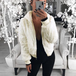 Phantasy Women's Hoodies Women Clothing Streetwear New Style Fashion Hooded Imitation Fur Plush Coat Solid Color Jacket Female