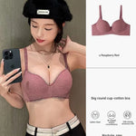 Deep V Knitting Bra Women's Underwear Small Chest Sexy Push Up Lingerie Seamless Bra for Women Bra Thick Bralette 32-38AB