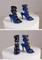 10cm Ultra High with Open Toe Multiple Buckle Strap Belt Sexy Club High Heels Summer Shoes Gladiator Cool Boots Sandals Women