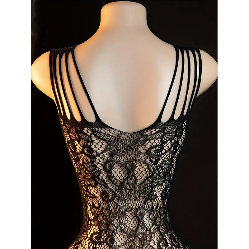 Adult Crotchless Lingerie Women Erotic Crossover Breastless Underwear SetSexy Bodystocking BDSM Fishnet Bondage Set GamesToy