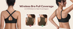 Women's Jelly Bra No Steel Ring Seamless Gathered Support 3 Pack Nylon Fabric Adjustable Shoulder Strap Invisible Cup Type