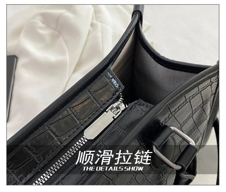 Design Patchwork Zipper 2026 Hot Sale Women's Bags Retro High Quality Women's Bags PU New Personality Stylish Shoulder Bags