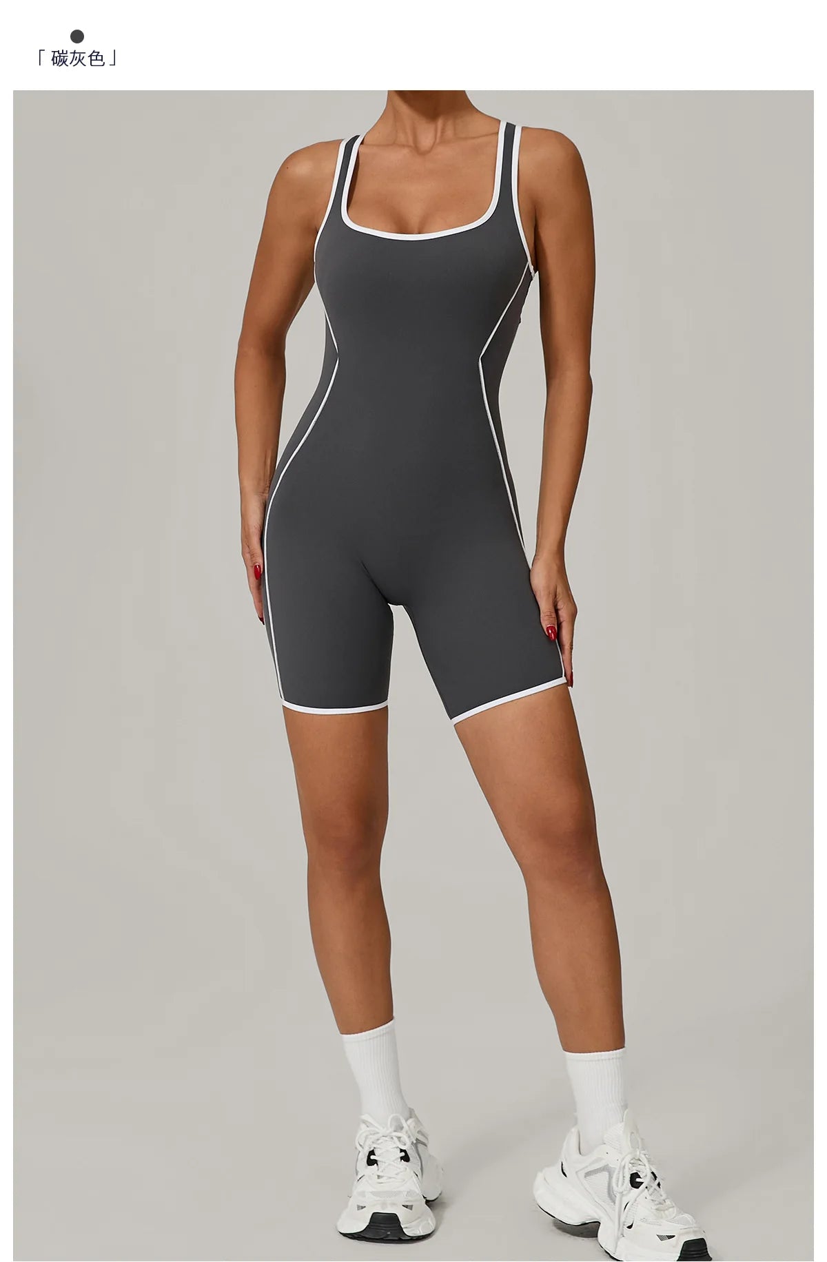 Sexy Sleeveless Backless Scrunch Yoga Jumpsuit Women Black Contrast Hollow One Piece Sports Suit Tight Fitness Sports Overalls