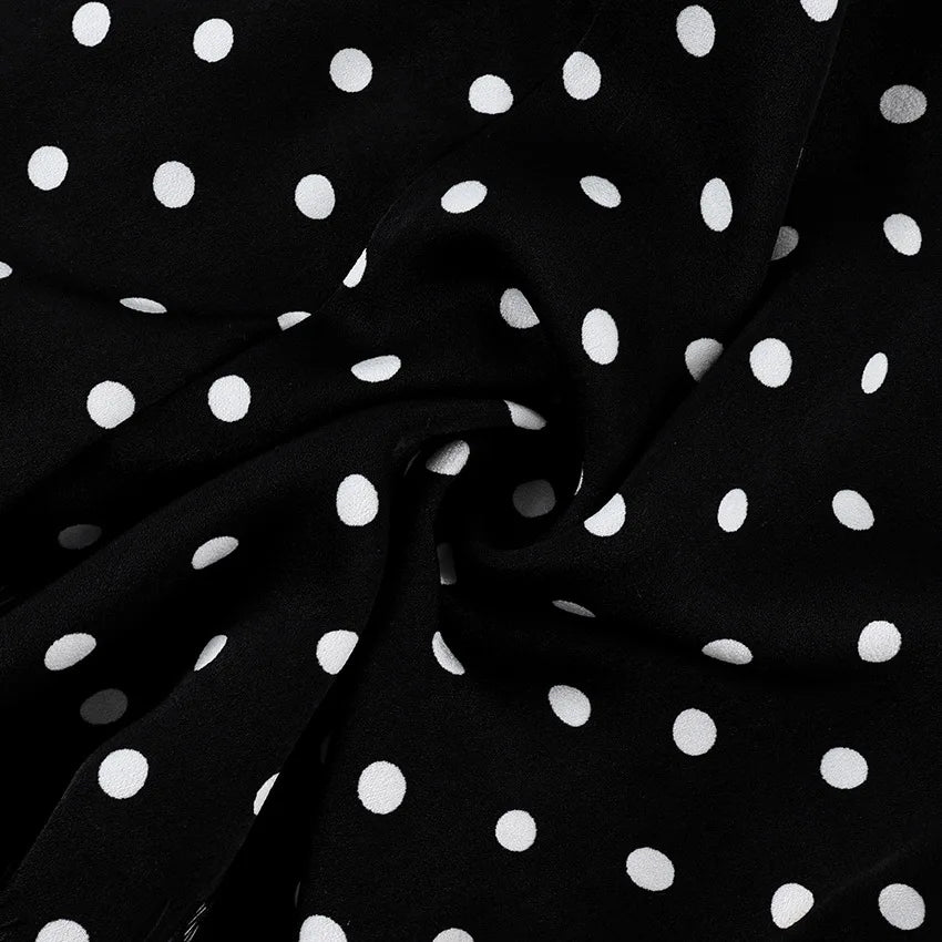 FDYOUI 2026 Woman Clothes Lace Patchwork Polka Dot Skirts Female Sexy Tight Short Skirt Black Party Night Club Dress Streetwear