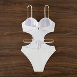 Sexy Ribbed Underwired Bra Cup Female Swimwear One Piece Swimsuit Women Backless Monokini High Cut Bathing Suit Swim Bodysuit
