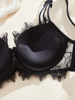New One-piece Lace Bra for Women Push Up Adjustable Anti-sagging Feminine Latex Bra with Thickened Cup for Small Bust