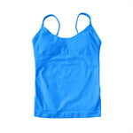 NCLAGEN Women's Pilates Tank Top Gym Clothes Yoga vest with built in bra Thin Strap Seamless Fitness Sportswear Workout Tops