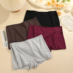 3PCS/SET Women Panties Cotton Seamless High waist Boxer shorts Female Solid Color Briefs Cozy Lingerie Intimate Underpants XS-XL