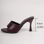 Big Size 42 Gold Sexy Slide Sandals Women Stiletto High Heel Party Slide Heels Backless High Heel Club Wedding Mules Shoes
