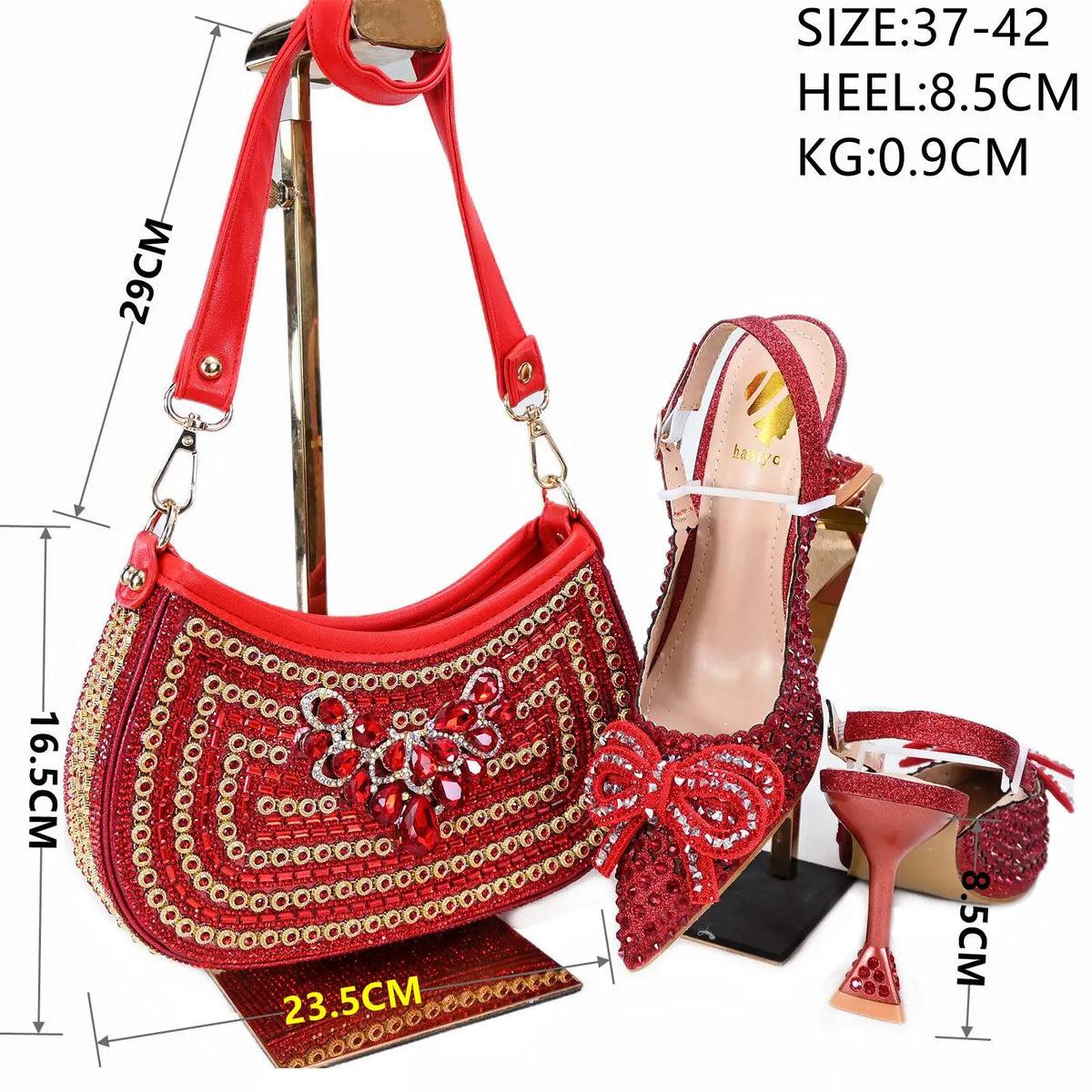 doershow Italian Shoe and Bag Set New 2024 Women Shoes and Bag Set In Italy blue Italian Shoes with Matching BagHTG1-3
