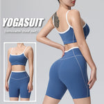 2pcs Women's Quick-drying Sportswear High-Stretch Padded Yoga Bra Butt-Lifting Sport Shorts Breathable Comfortable Yogasuit