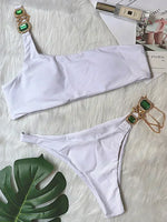 Halter Crystal Rhinestone Diamond Bikini 2026 Female Swimsuit Women Swimwear Two Pieces Bikini set Brazilian Bathing Suit Swim