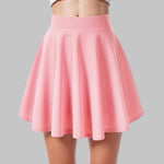 Women's High Waist A Line Skater Skirt Casual Solid Flared Mini Skirt Soft Stretch Summer Casual Sports Golf Tennis Short Skirts