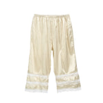 Women’s Pajama Pants Lace Trim Loose High Waist Sleepwear Bottoms Elastic Waist Band Nightwear Trousers