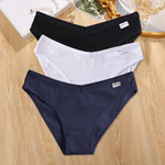 3Pcs/set Cotton Panties Women M-4XL Low Waist Underwear Plus Size Briefs Ladies Comfortable Underpants Female Panties Lingerie