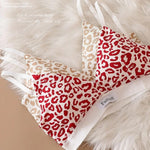 Women Push-Up Bra And Panties Set V-neck Non-wire Bra Low Waist Briefs Female Sexy Lingerie Cotton Leopard Print Underwear Set