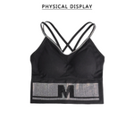 Black Rhinestone Camisole for Women Going Out Sequin Sparkly Top Double Adjustable Straps Clubbing Y2K Cute Tee