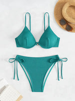 ZTVitality Solid Underwire Sexy Bikini 2025 New Arrival Biquini Padded Push Up Bandage Swimsuit Women Swimwear Summer Beachwear