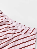 Summer Solid/Stripe/Plaid Midi Skirts for Women Casual Elegant A-Line Skirt for Beach Vacation Streetwear