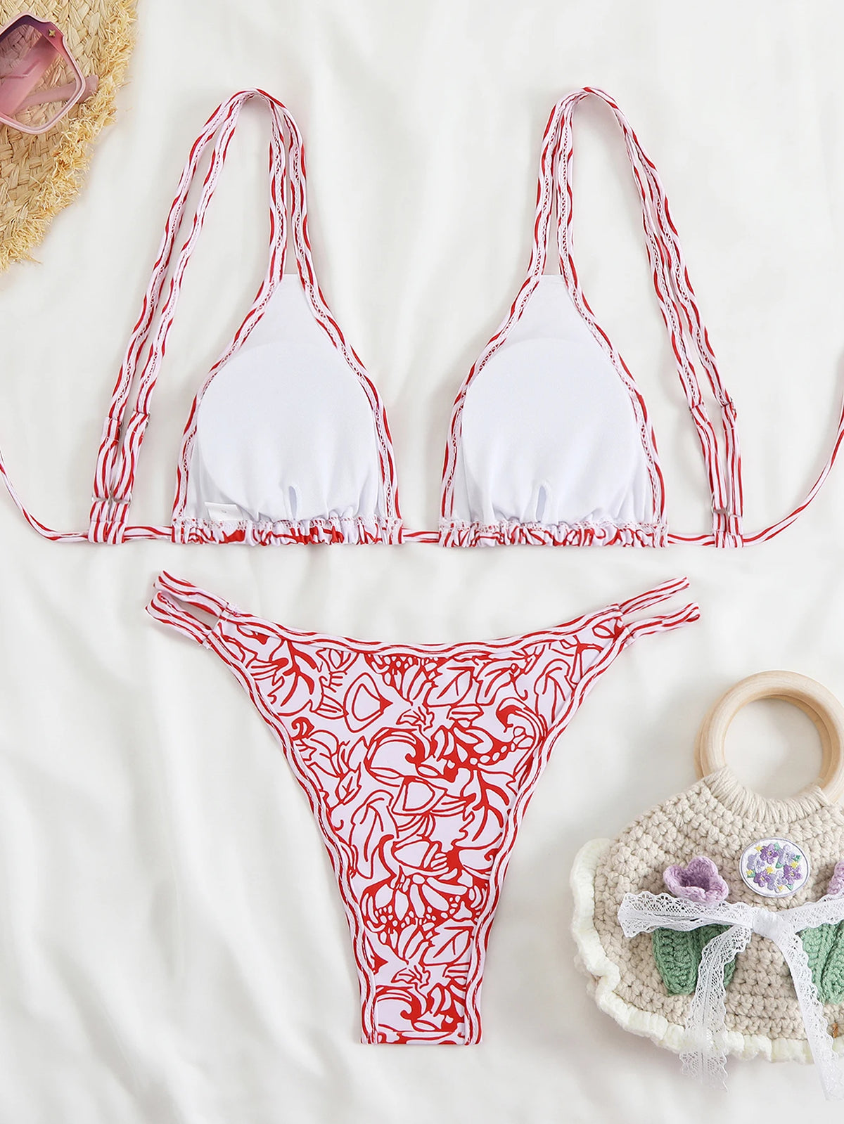 2026 Triangle Strappy Bikini Women Sexy Swimwear Female Brazilian Swimsuit Bathers Bathing Swimming Swim Suit Beachwear Summer