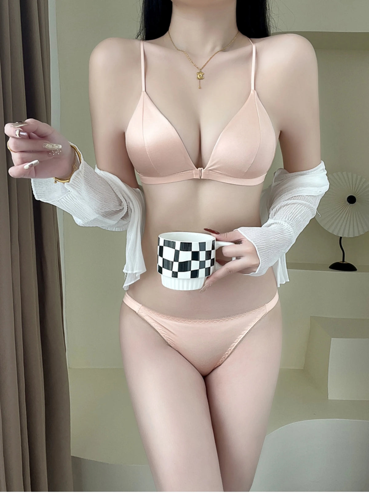 Sexy Push Up Triangle Bra Small Bust Front Closure Adjustable Straps Slim Back Ultra Thin Bikini Set Wirefree CA Delivery MOYISU