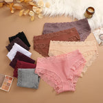 Sexy Cotton Lace Panty Women Low Waist Panties Underwear S-XL Solid Color Ladies Briefs Lingere Underware Comfortable Women