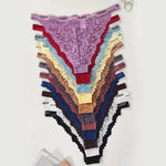 11pcs/Pack Multi Color Sexy Floral Women's Panties Breathable Comfor Female Underpants Lingerie Elegant Lady Briefs Underwear