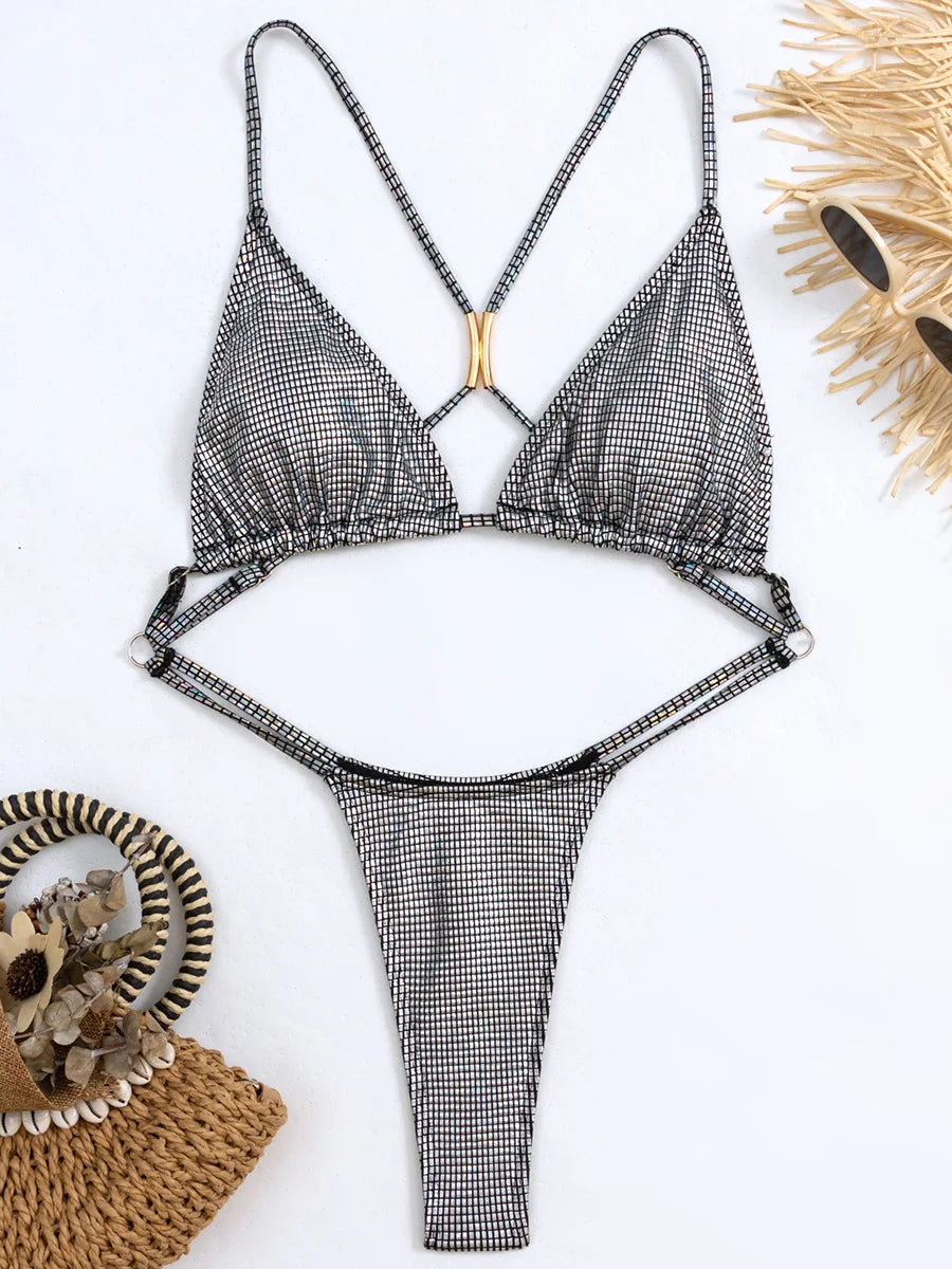 High Cut Out G String Female Swimwear One Piece Swimsuit Women Mini Micro Thong Monokini Bather Backless Bathing Suit Swim Wear