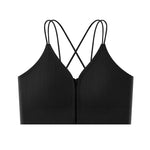 Seamless Bra Women Front Zipper Tube Tops Wrapped Chest Vneck Wireless Bra Comfort Tube Bra Beauty Back Underwear Sports Vest