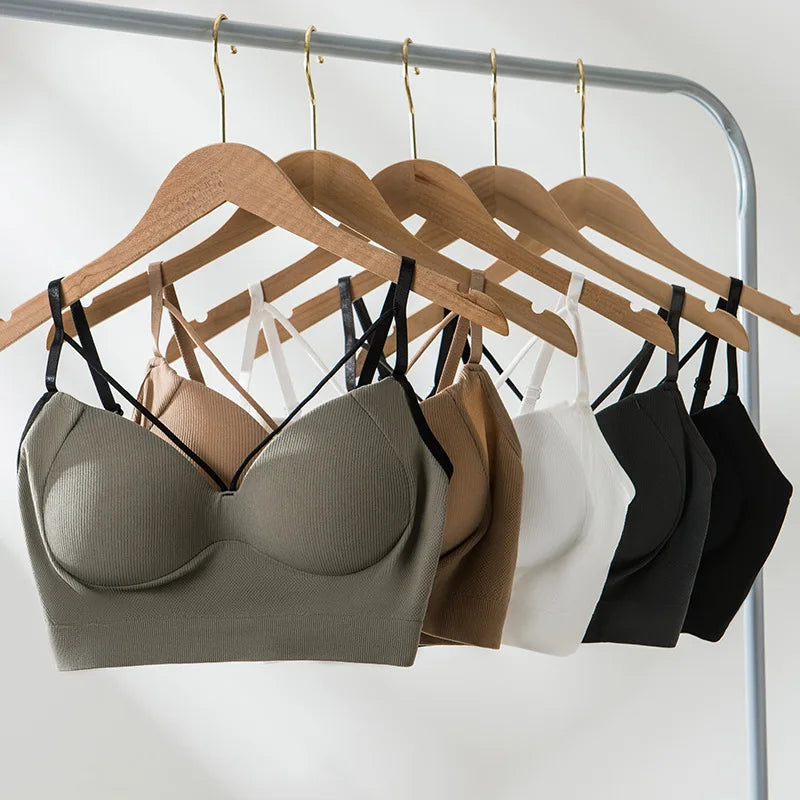 Seamless Bras For Women Deep Vneck Push Up Bra Wireless Bralette Women's Sexy Lingerie Beautiful Back Underwear Female Crop Top