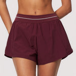 New Brushed Sports Shorts Women High Waist Fake Two Pieces of Anti Glare Shorts Leggings Casual Loose Pocket Fitness Sportwear