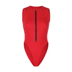 Zipper Bodysuit Sexy Bodysuit Women's Fashion Bodycon Body Basic Top Sleeveless Summer Bodysuit Jumpsuit One Piece