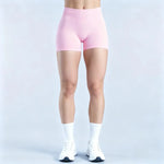 HISTELLO Impact Shorts 4.5" Women Fitness Sports Biker Shorts Low Waist Gym Short Workout Scrunch Butt Yoga Seamless Leggings
