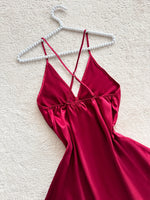 Sexy Criss Cross Back Nightdress Women V Neck Lace Trim Hollow Out Sleepwear Pajamas For Home Wear