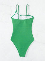 2026 Plain One Shoulder Swimsuit One Piece Solid Swimwear Women Sexy Bathers Bathing Swimming Swim Suit Female Beachwear