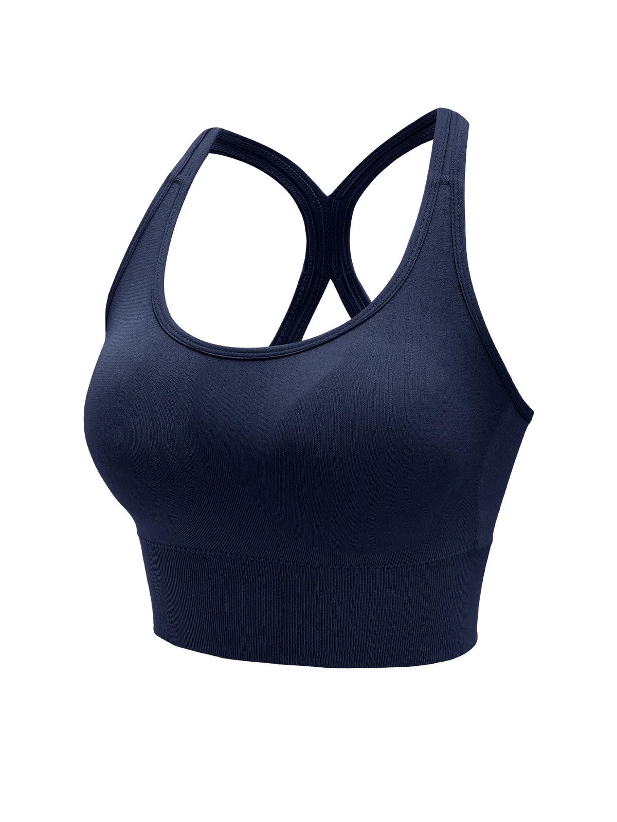 Women's Seamless Sports Bra, High Support Workout Running Vest, Yoga Gym Fitness Top, Wirefree Side Support Backless Crop Top