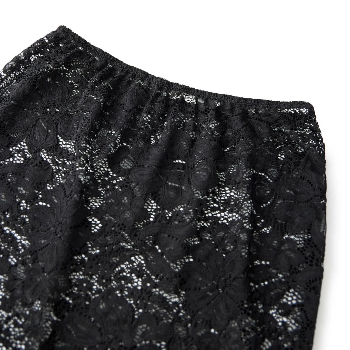 Summer Women's Sheer Floral Lace Elegant Skirt Elastic Waist See Through Sexy Long Skirt for Party Beach Streetwear