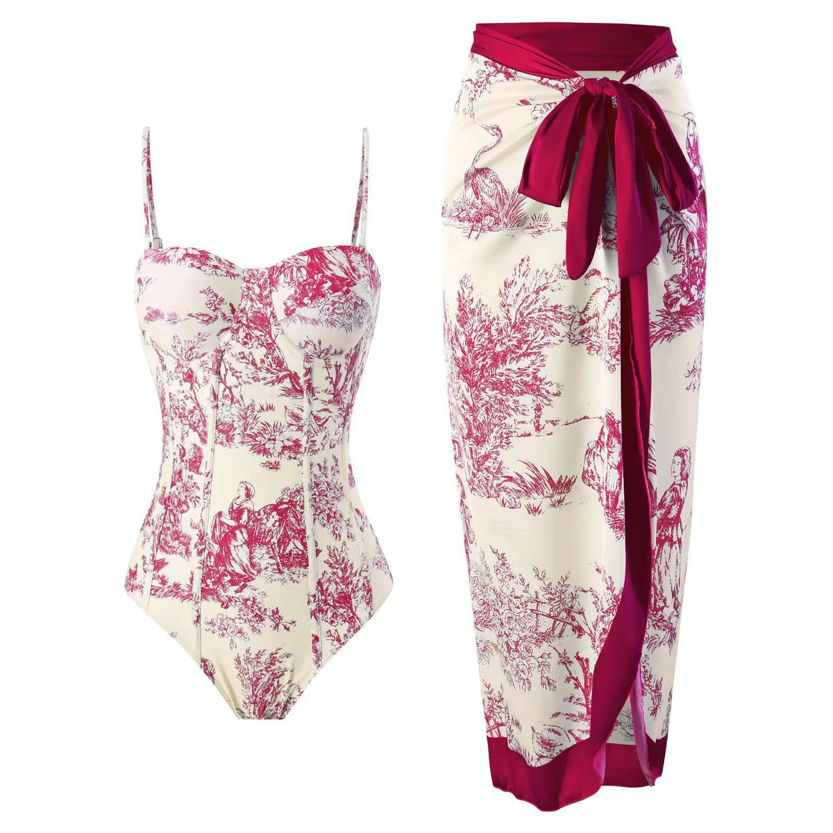 2026 New Arrival Push Up Women Bikini Set Floral Printed Ruffle Bikinis Strappy Bandage Swimwear Brazilian Biquini Bathing Suit