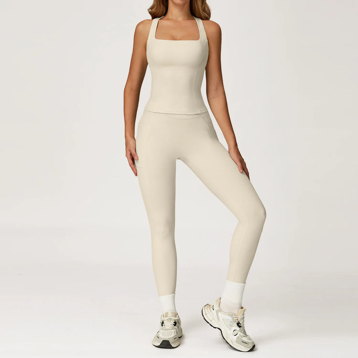 2PCS Yoga Set Gym Clothes Workout Sportswear Yoga Suits Women Tracksuits Fitness Outfits Sports Bra Gym Leggings Athletic Wear