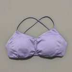HISTELLO Vision Sports Bra Woman Seamless Yoga Underwear Removable Bra Pads V-shape Scoop Backless Sportswear Workout Gym Tanks