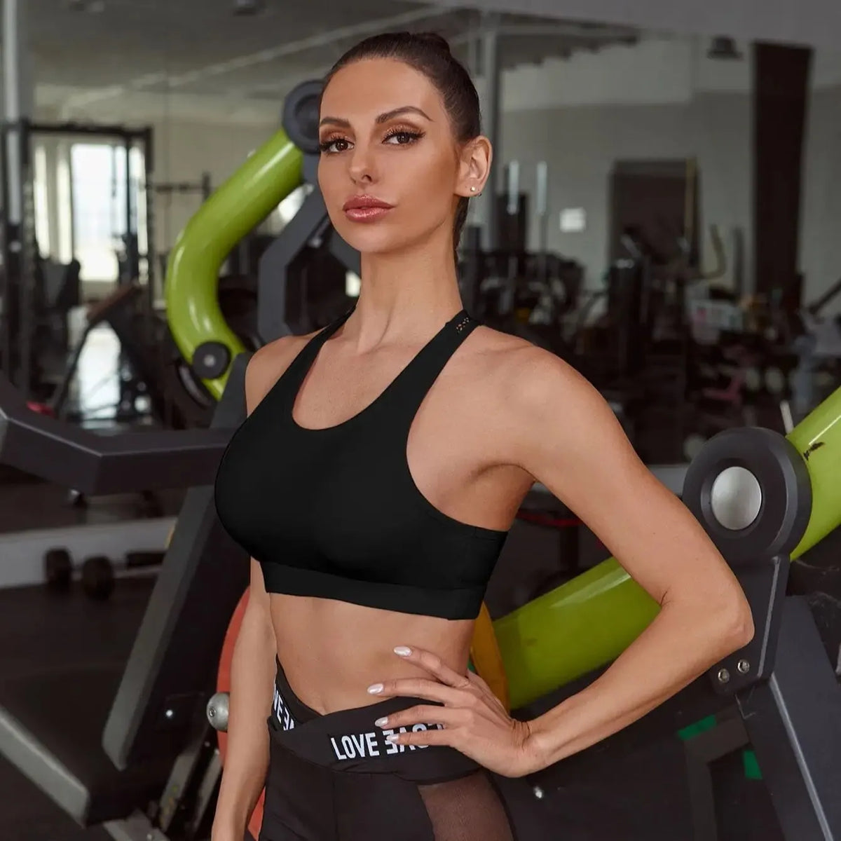 Women Sport Bra Fitness Letters Yoga Bra Cup Running Yoga Gym Fitness Crop Top Women Push Up Bralette Sports Bras