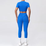 2PCS Yoga Suit Sports Set Women Quick-Drying Gym Set Women Tracksuit Running Workout Long Sleeve Sports Shirt Yoga Clothing