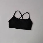Women's Sexy Cross Backless Yoga Sports Bra Quick Drying Skin Friendly Nude Fitness Bra for Active Wear