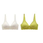 2Pcs/Set Seamless Bras For Women Wireless Push-Up Underwear Female Sexy Lingerie Deep V Brassiere Sleep Soft Intimates