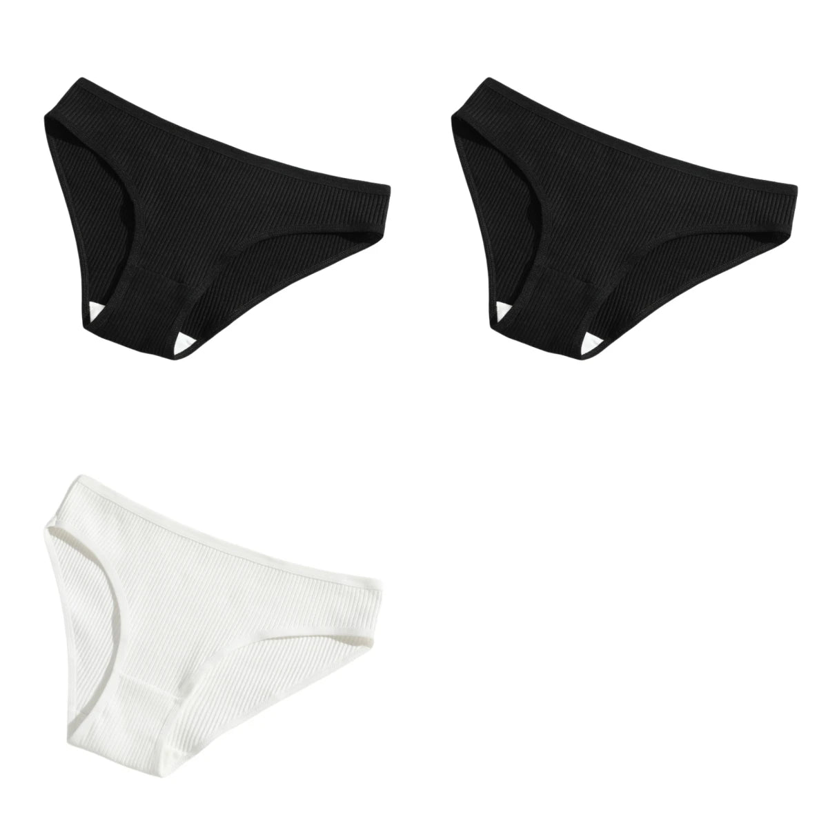 3Pcs/Set Cotton Panties Women Low Waist Underwear Seamless Briefs Solid Color Sports Breathable Underpants Female Lingerie