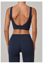 Running Sports Bra Women High Support Open Back Yoga Breathable Slim Fit Fitness Pilates Tank Top With Removable Pads