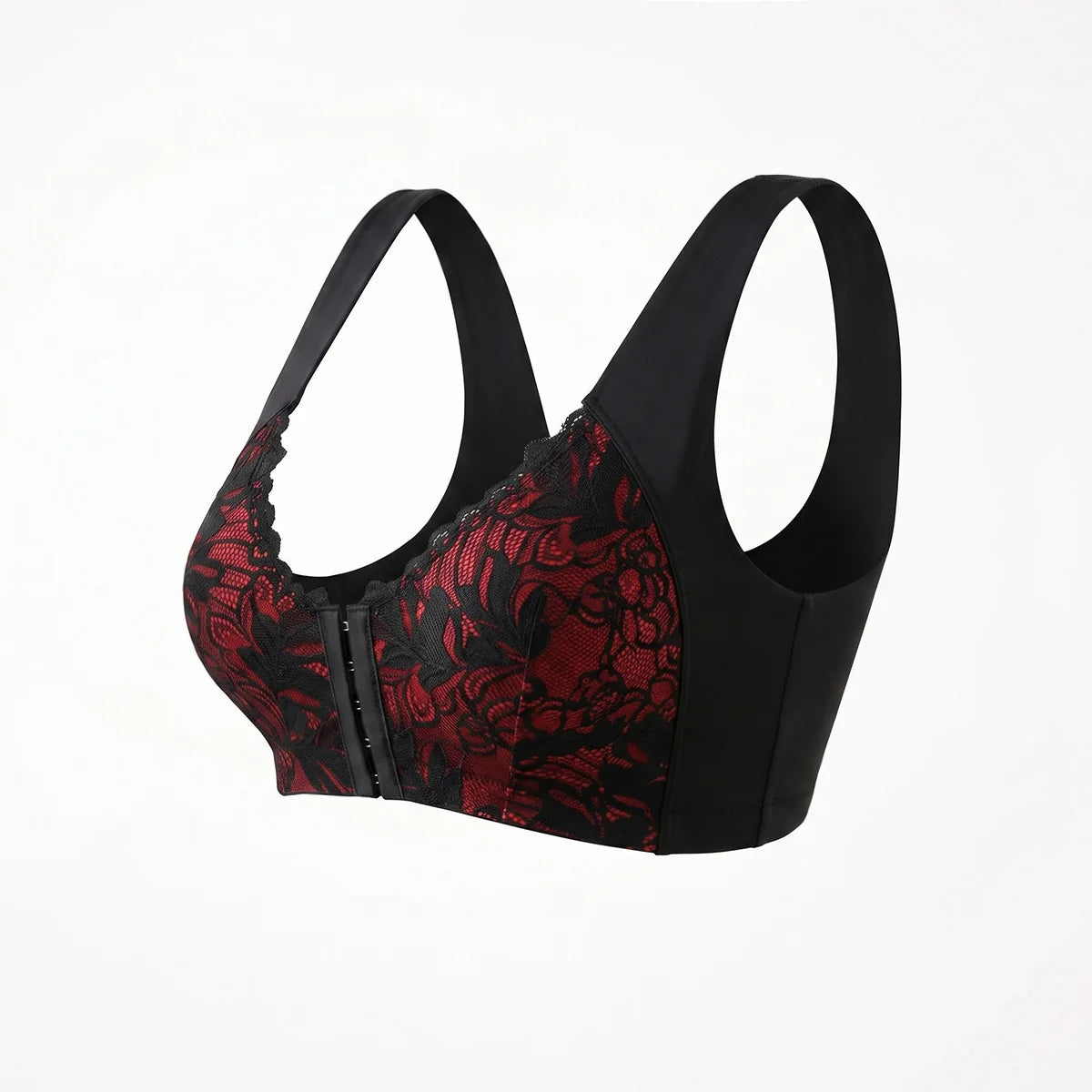 Front button Plus Size Bra Black Lace Brassiere sexy Lingerie Women Large Size Underwear Easy to put on and take off B2422