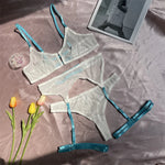 Plus Size Lace Bra Sets Sexy Lingerie For Women Thin Breathable Comfortable Bra And Panty Sets Babydoll Dress Intimate Underwear