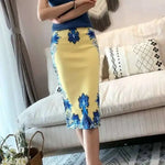 Spring Summer Women Y2K High Waist Midi Pencil Chiffon Skirts Slim Bodycon Vintage Hip Raise Korean Fashion Clothes UOV5