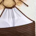 Sexy High Neck Bikini Sets Two Pieces High Waist Swimsuit Shorts Swimwear Female Thong Brazilian Biquini Beachwear Bathing Suit